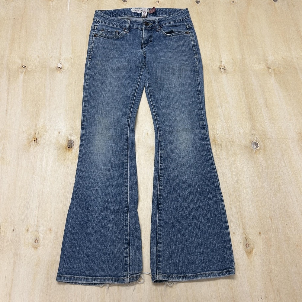 Y2K Skinny Flare Aéropostale Hailey Jeans 00 Short Med Wash Stretch Denim